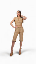 Top Aberturas Laterales Beige