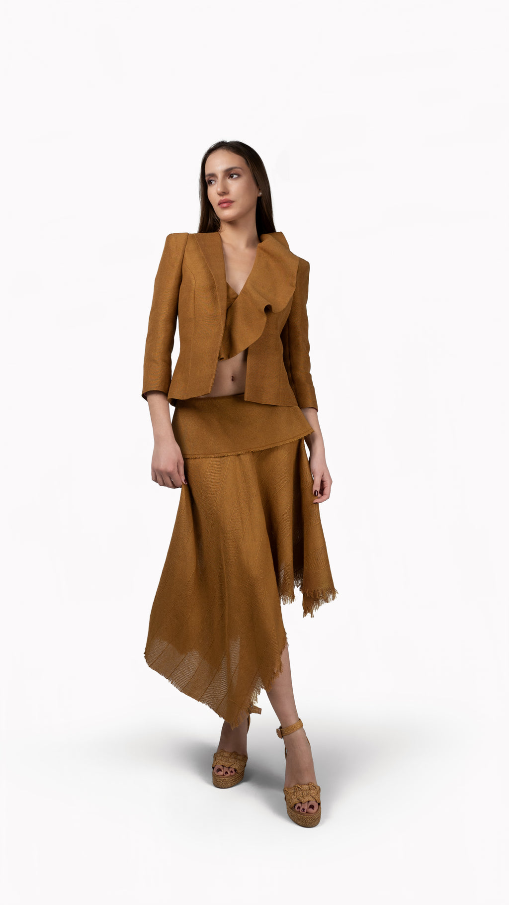 Blazer Hombreras Ocre
