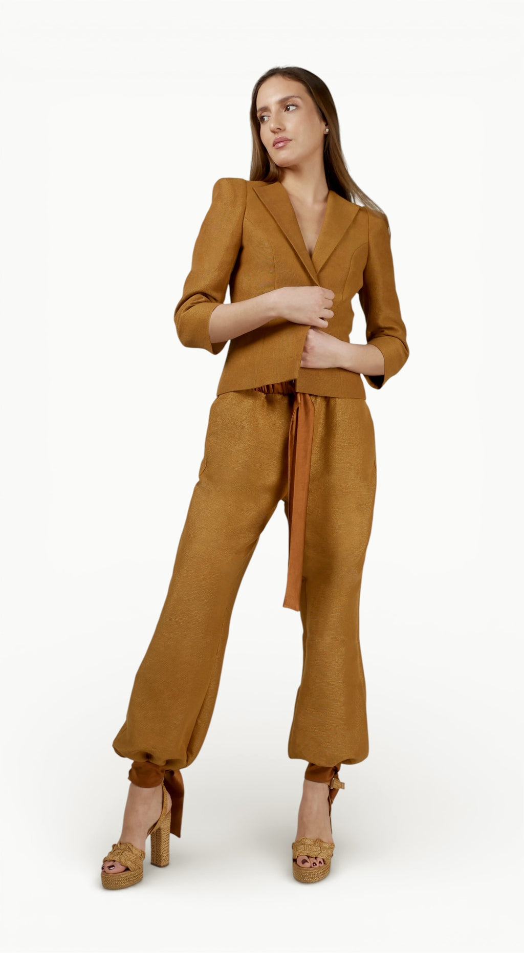 Blazer Hombreras Beige
