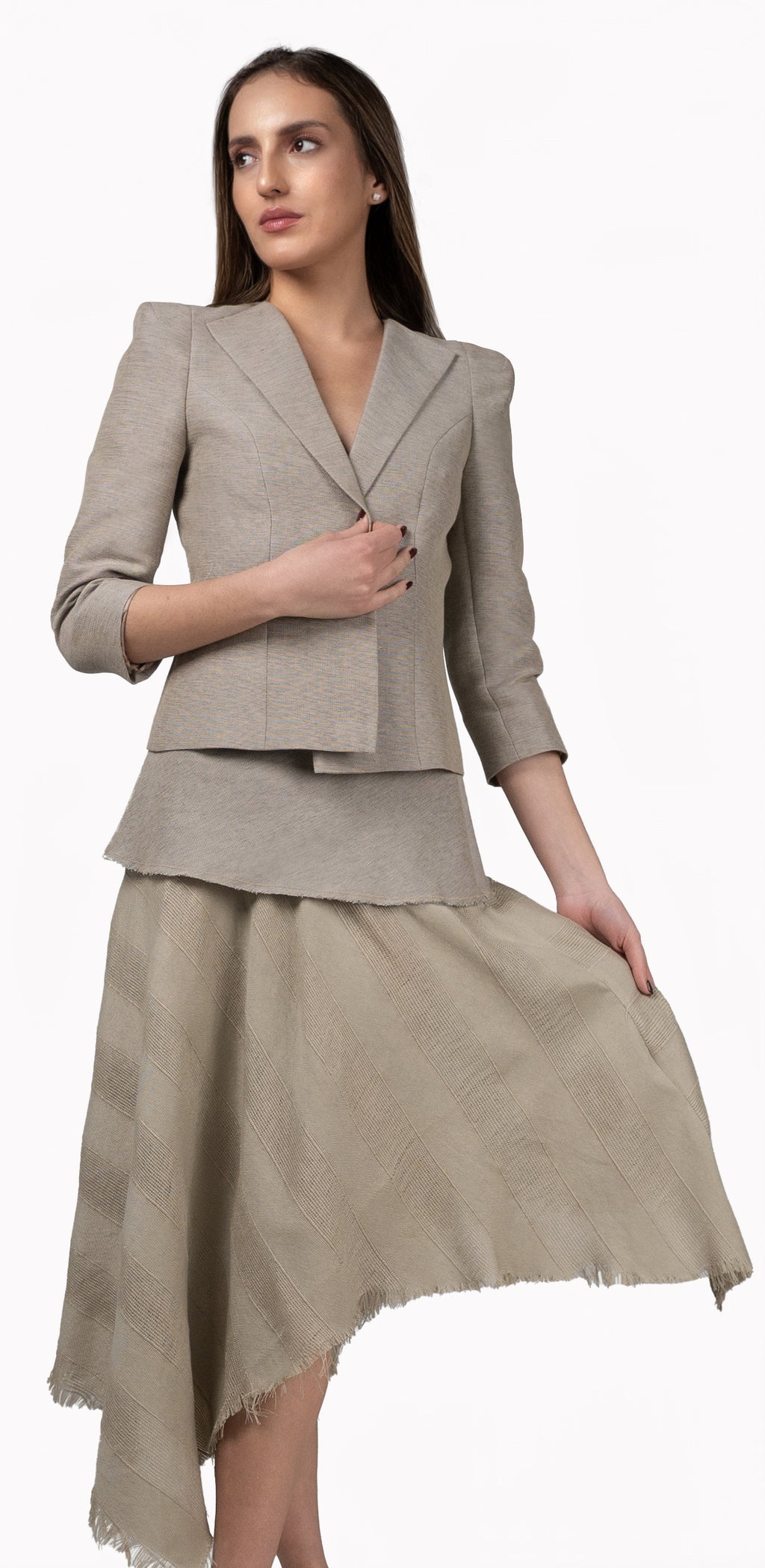 Blazer Hombreras Beige
