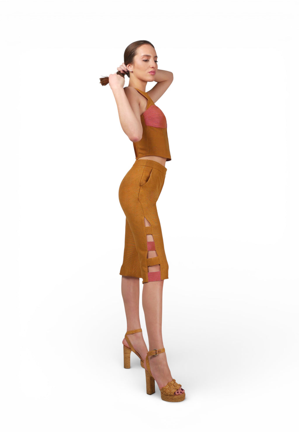 Top Bustier Ocre/Fresa
