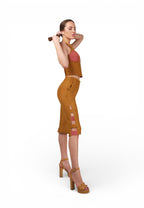 Top Bustier Ocre/Fresa