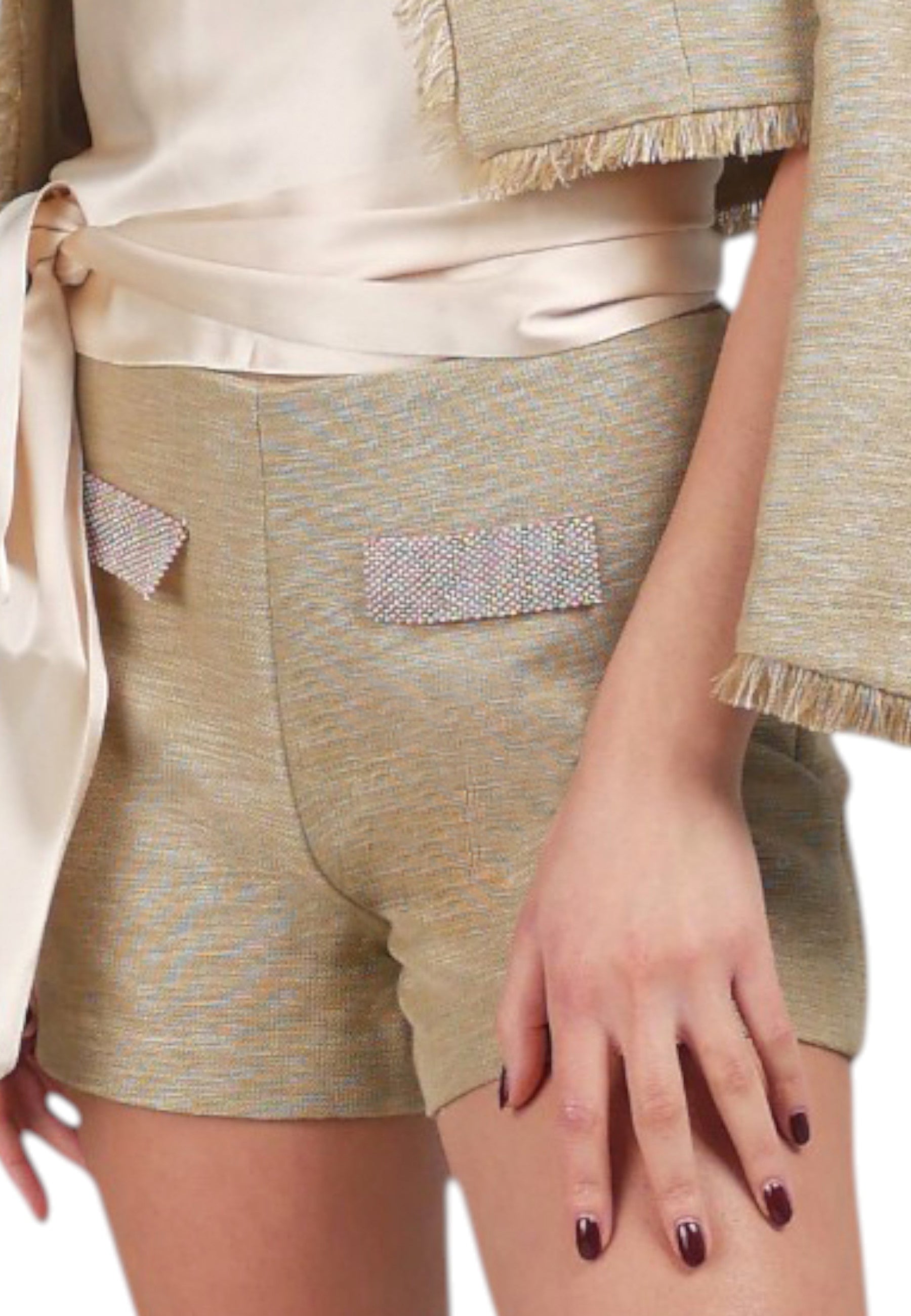 Pantalon Corto Tapas Beige