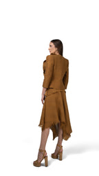 Falda Asimétrica Ocre