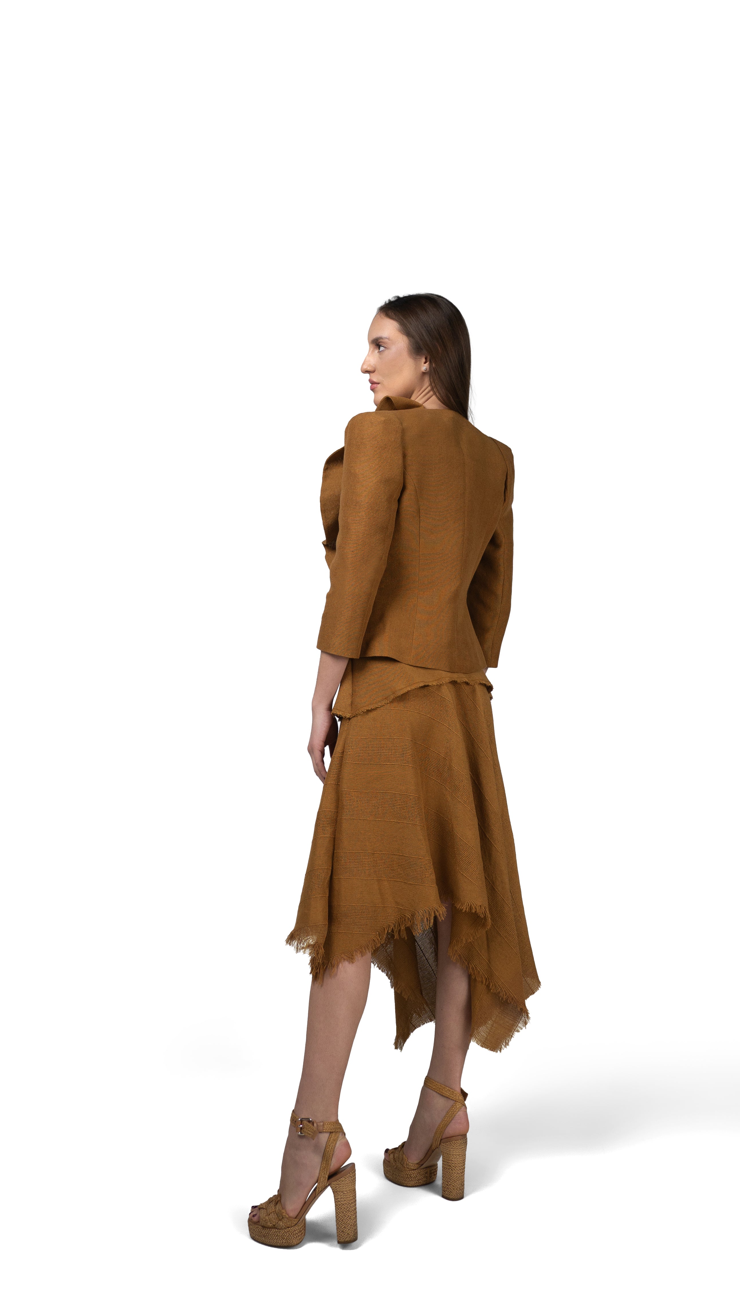 Falda Asimétrica Ocre