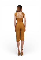 Pantalon Capri Pasadores Ocre