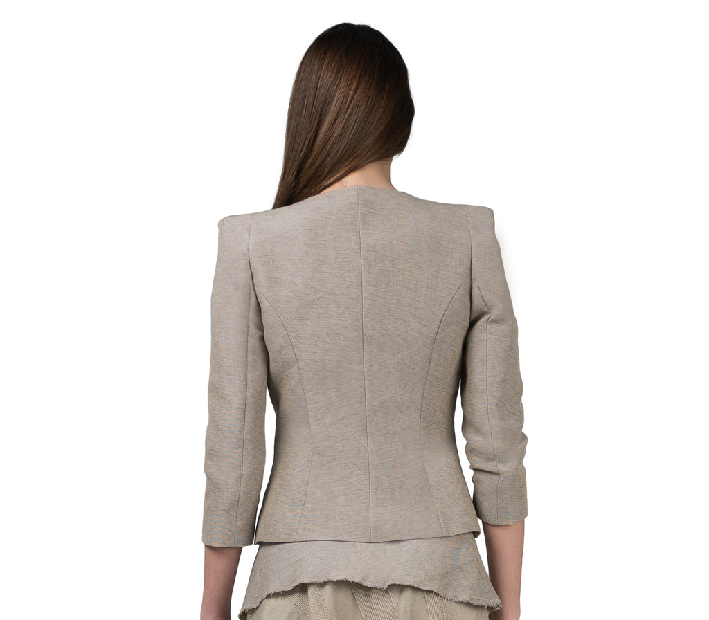 Blazer Hombreras Beige