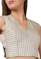 Chaleco Escote Espalda  Beige