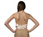 Top Satin Pañuelo Ocre