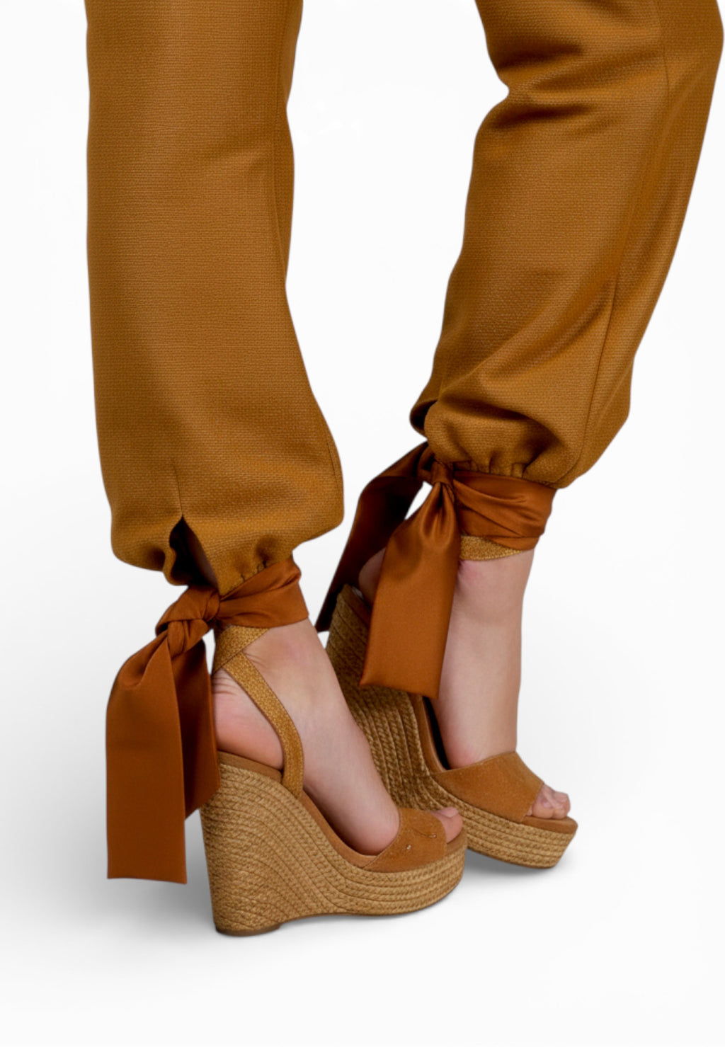 Pantalón Bombacho Lazos Beige