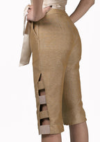Pantalon Capri Pasadores Ocre