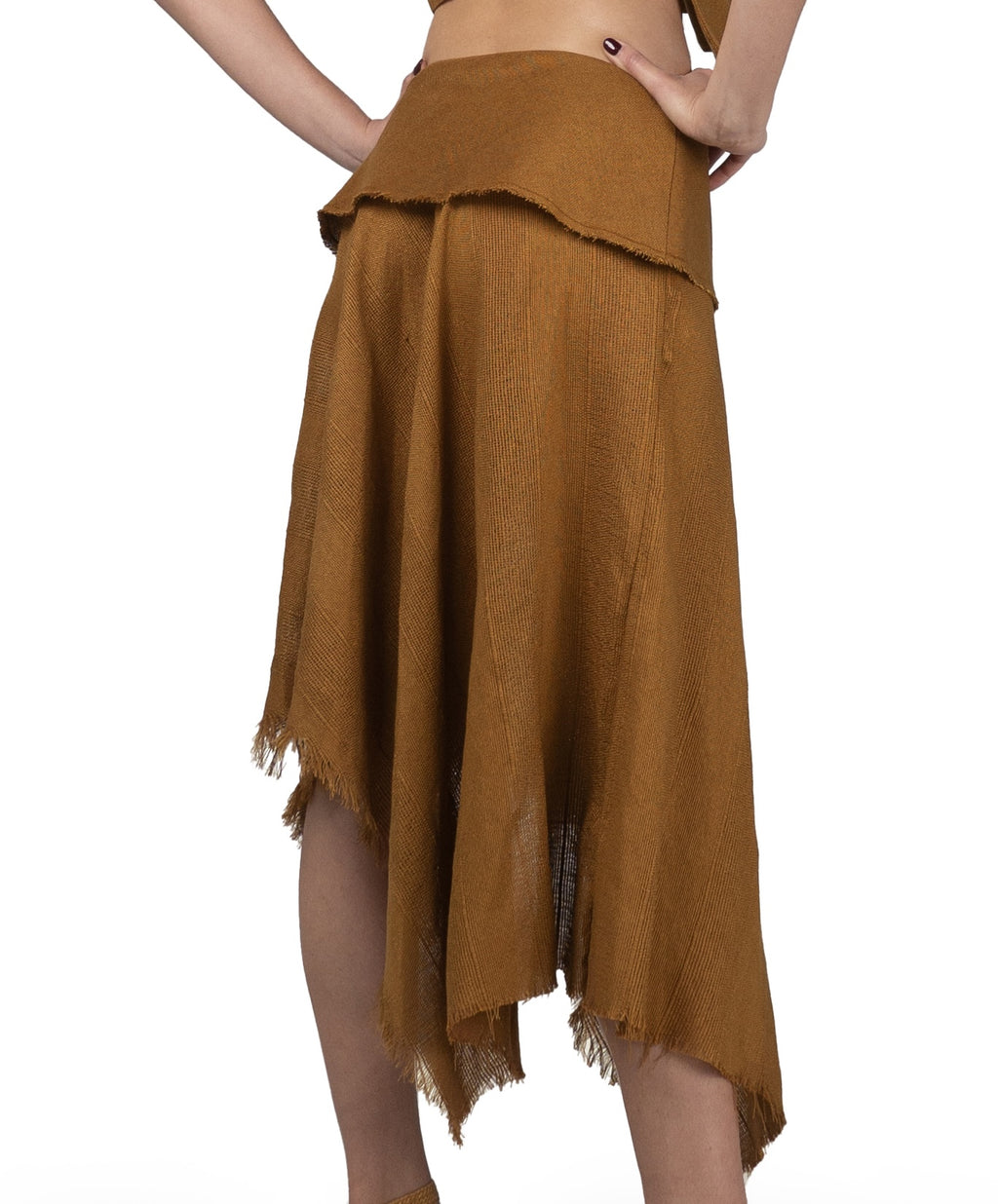 Falda Asimétrica Ocre